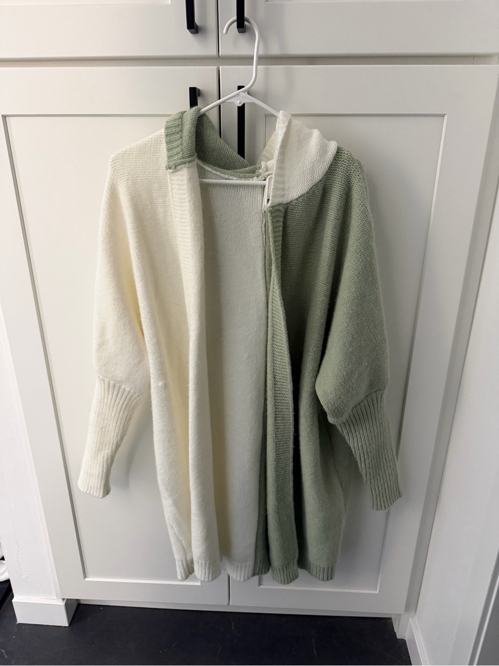 Colorblock Hooded Cardigan